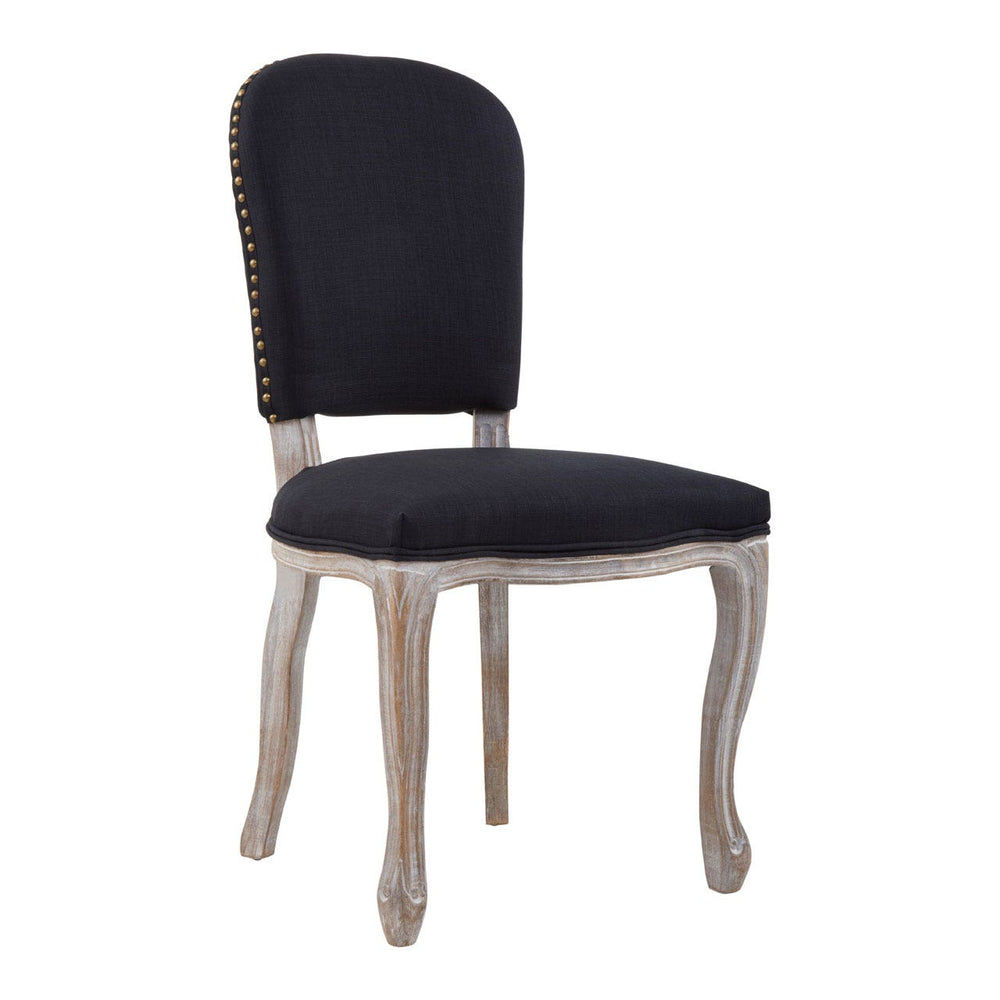 Kensington Townhouse Black Linen Dining Chair