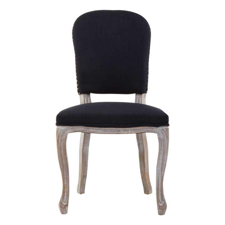Kensington Townhouse Black Linen Dining Chair