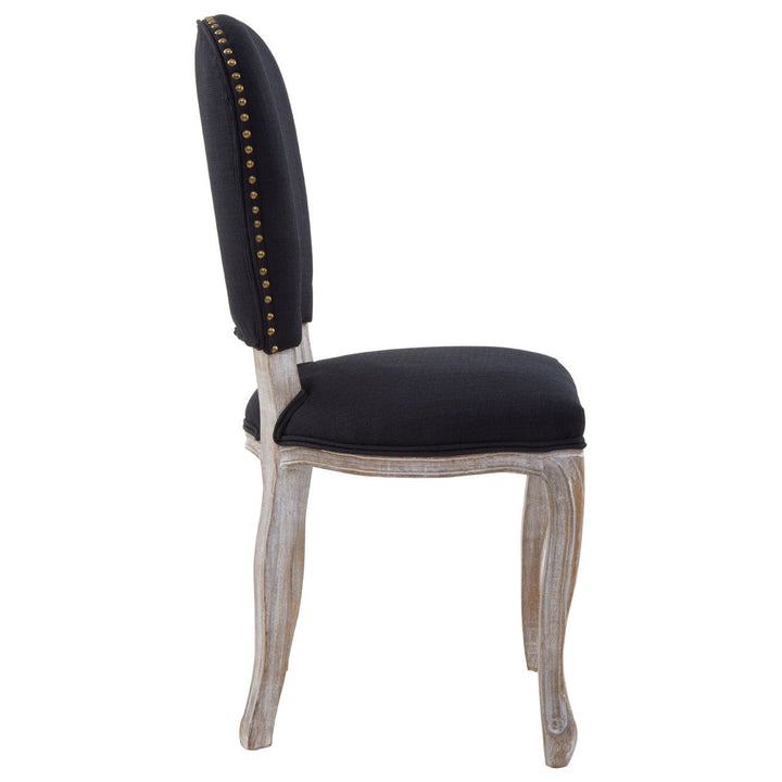 Kensington Townhouse Black Linen Dining Chair