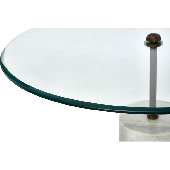 Lily White Marble Base Side Table