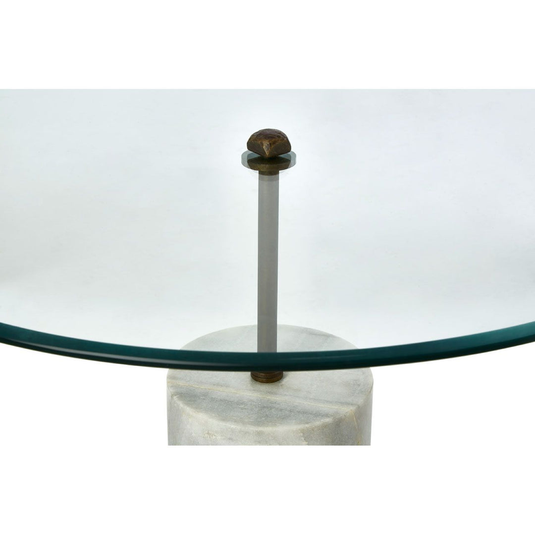 Lily White Marble Base Side Table