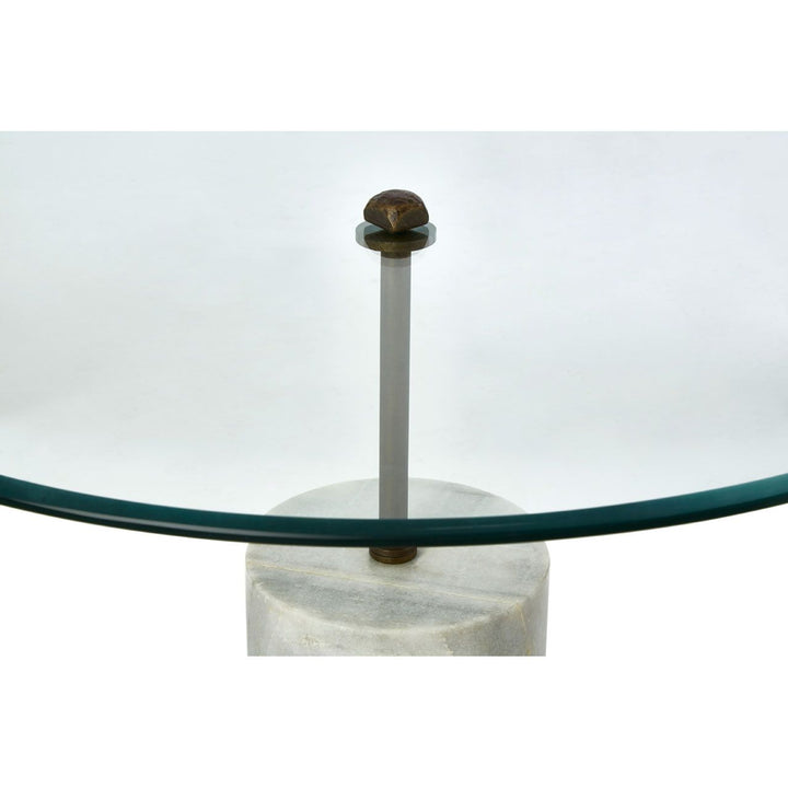 Lily White Marble Base Side Table