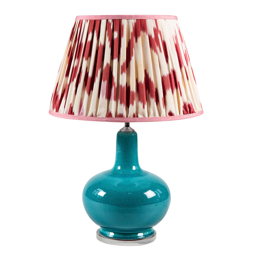Evie Crimson & Blush Pink Ikat Lampshade