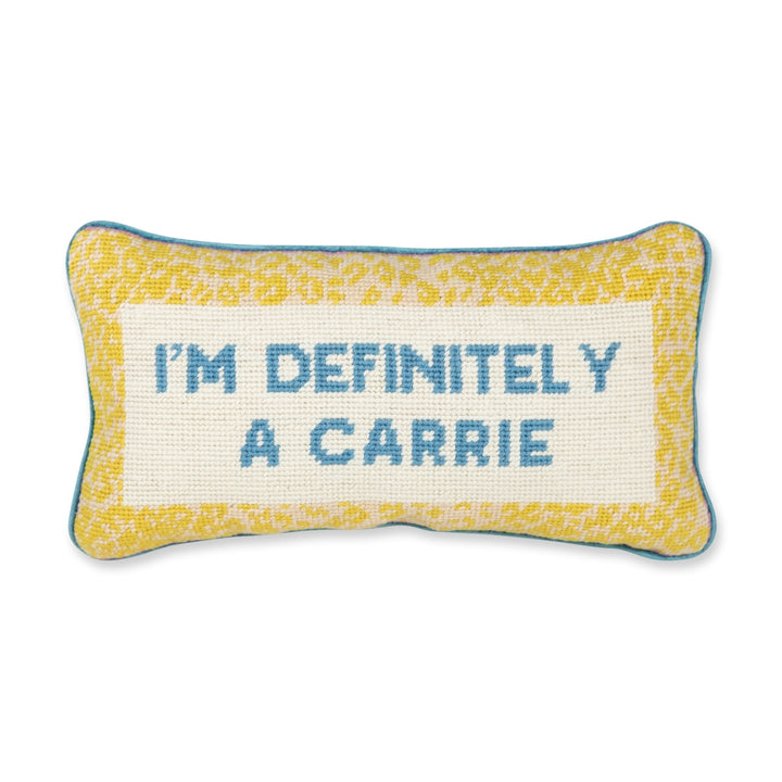 I'm Definitely A Carrie Needlepoint Cushion