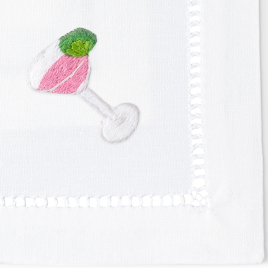 Cosmoplitan Embroidered Cocktail Napkins