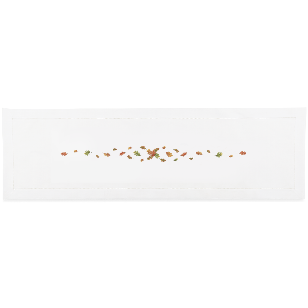 Fall Leaves Embroidered Table Runner