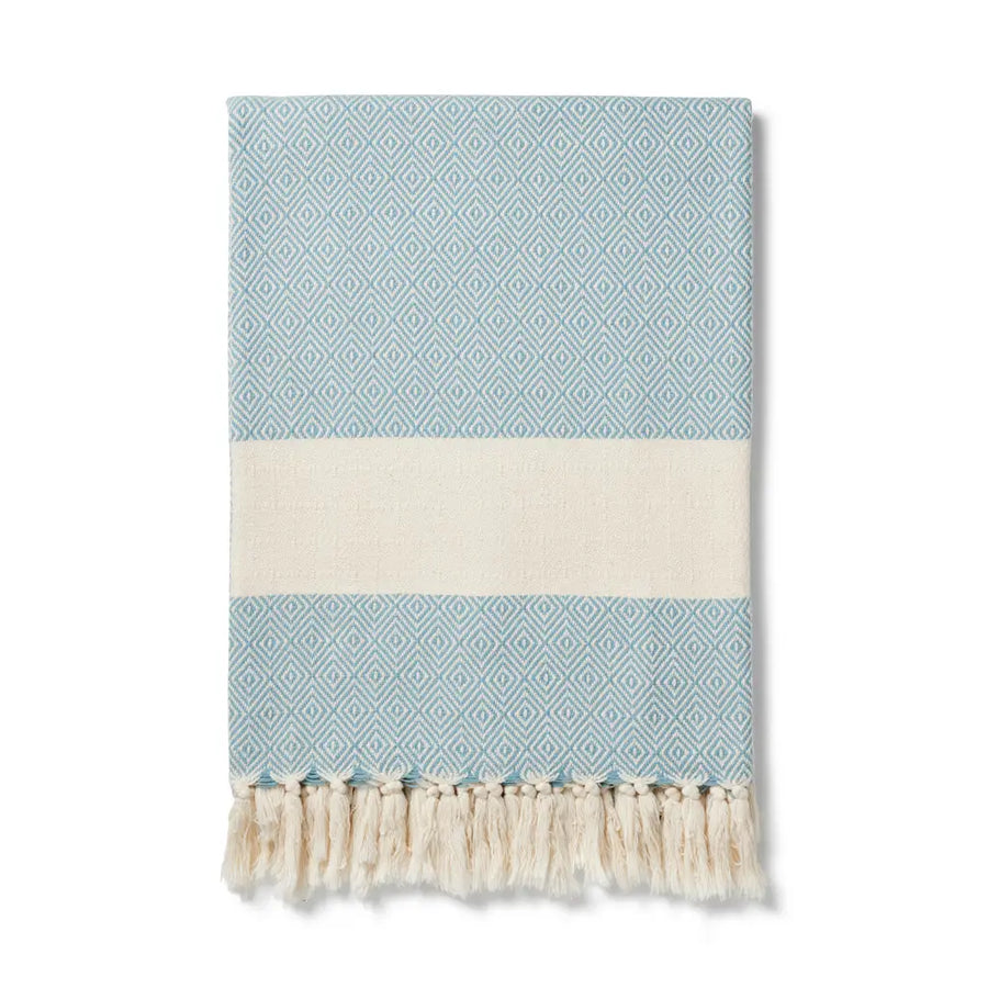 Damla Organic Cotton Throw | Teal