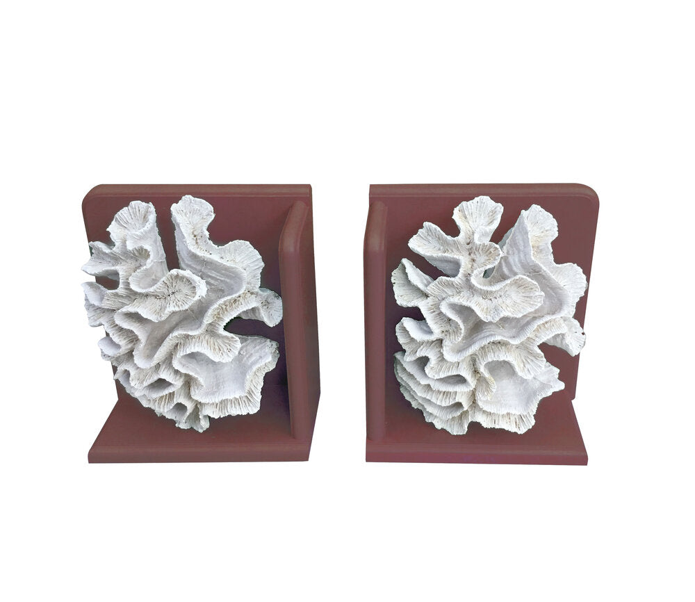Coral Book Ends