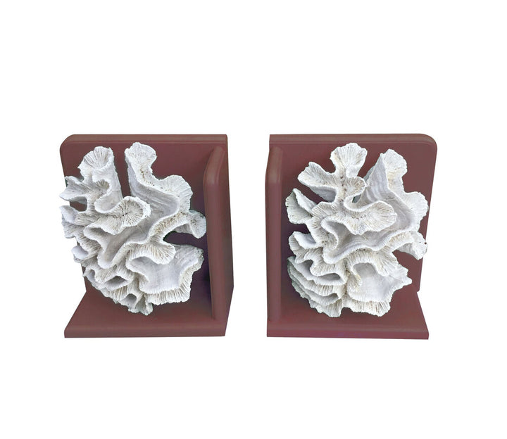 Coral Book Ends