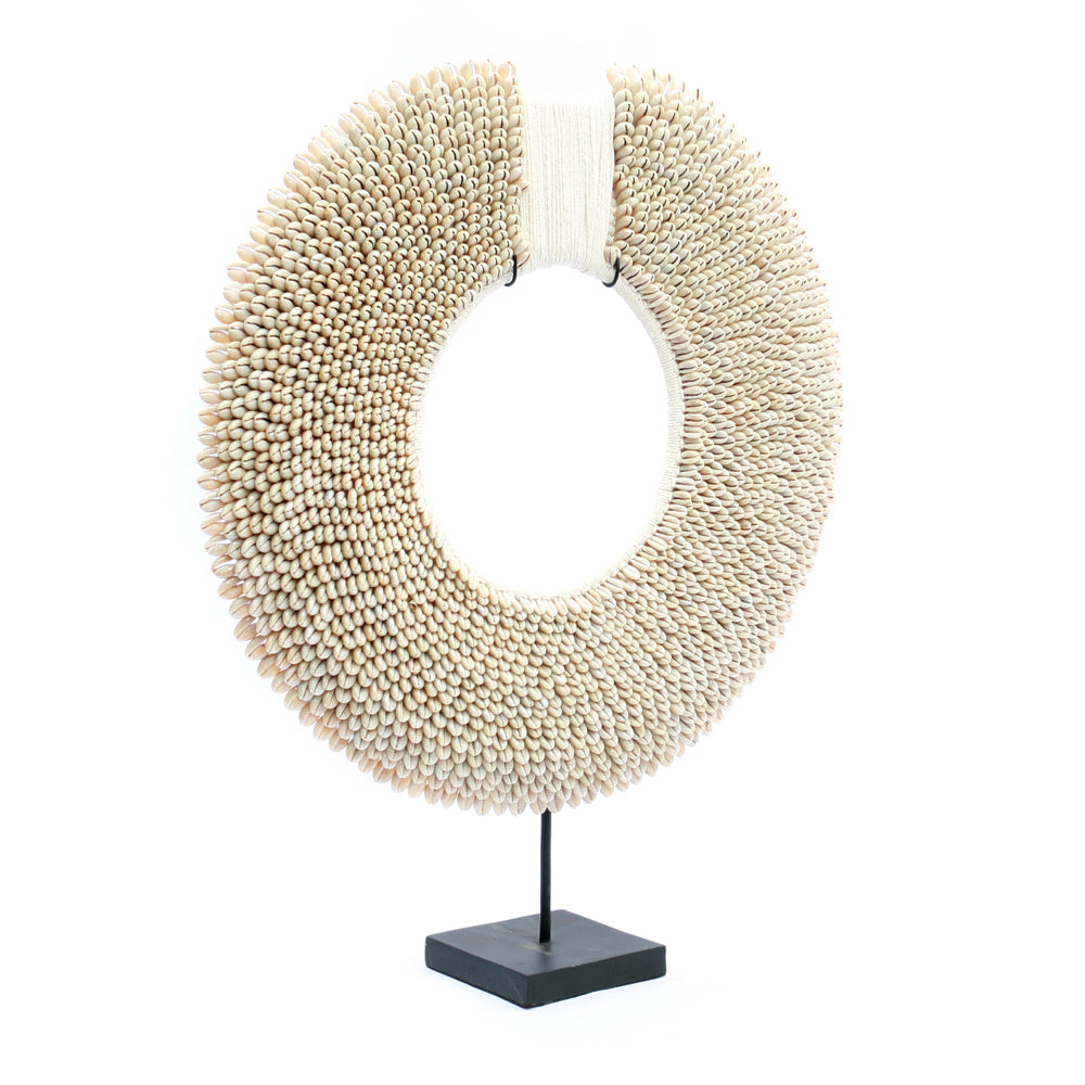 Papua Shell Disc Sculpture On Stand