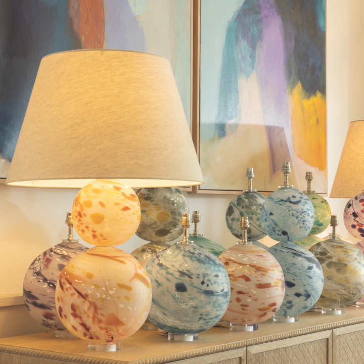 Ariana Crystal Glass Table Lamp - Slate | William Yeoward
