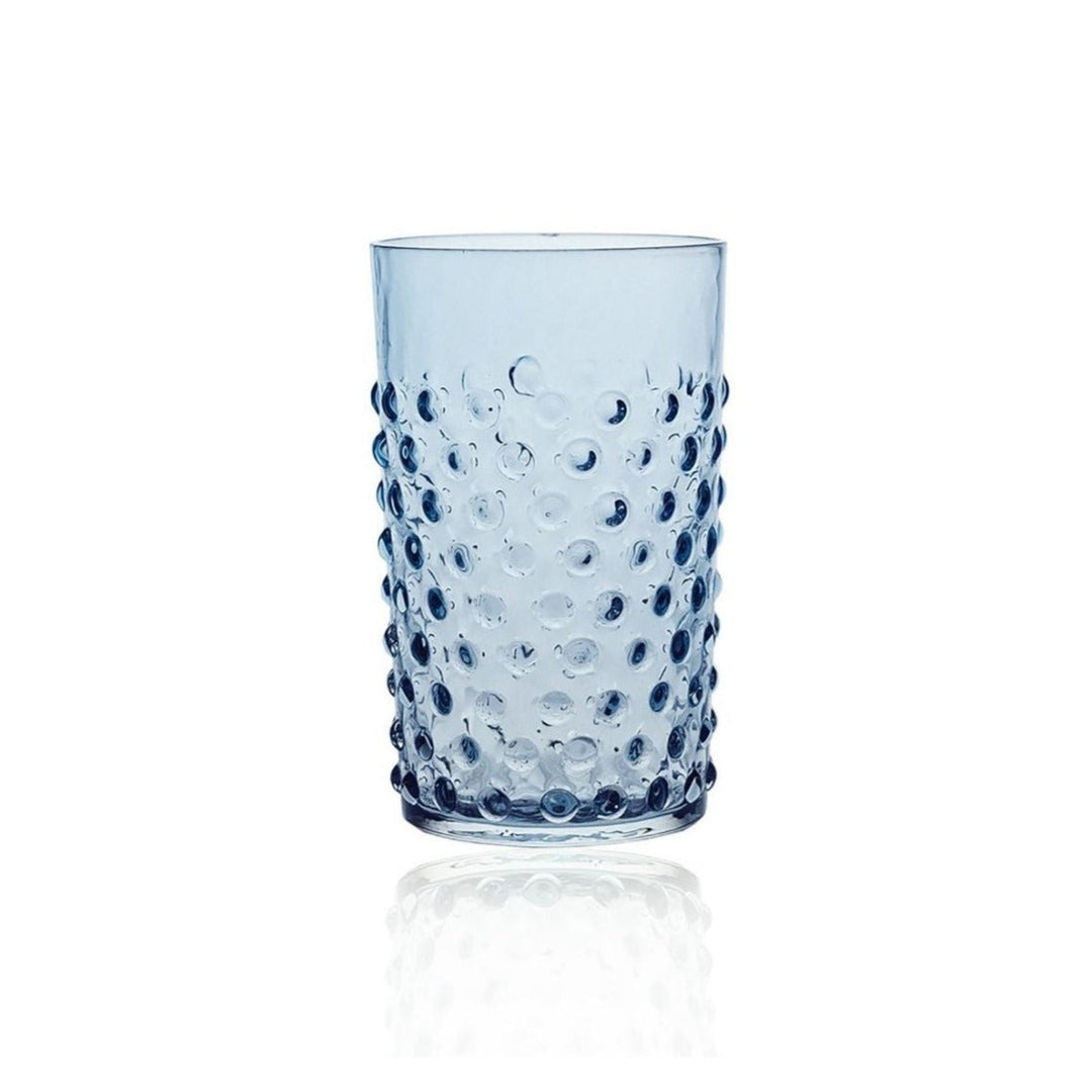 Hobnail Glass Tumbler - Smokey Blue