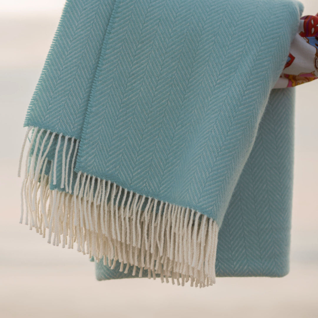Mint Cashmere Merino Blanket