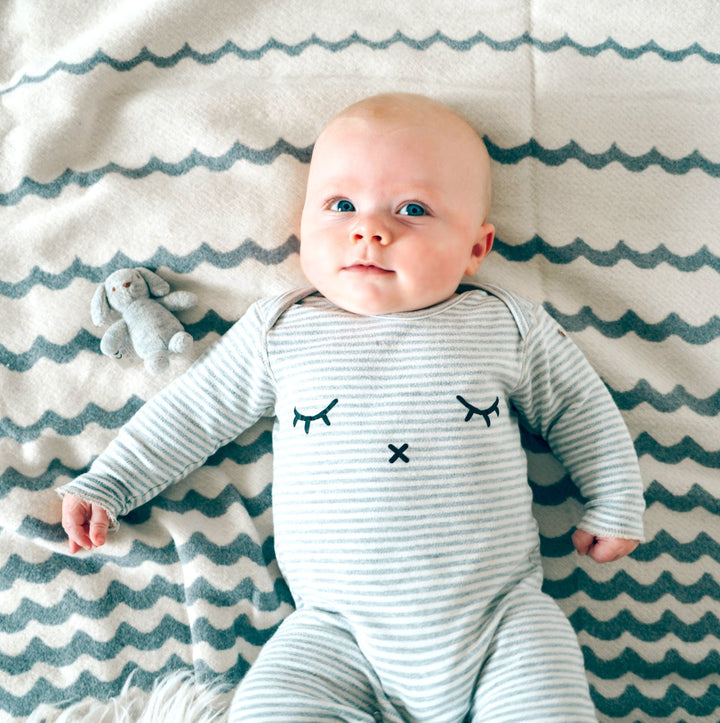 Grey Swell Recycled Cotton Baby Blanket