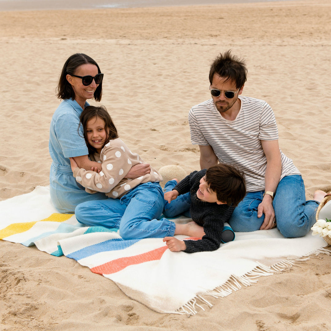 Seaside Stripe Wool Blanket