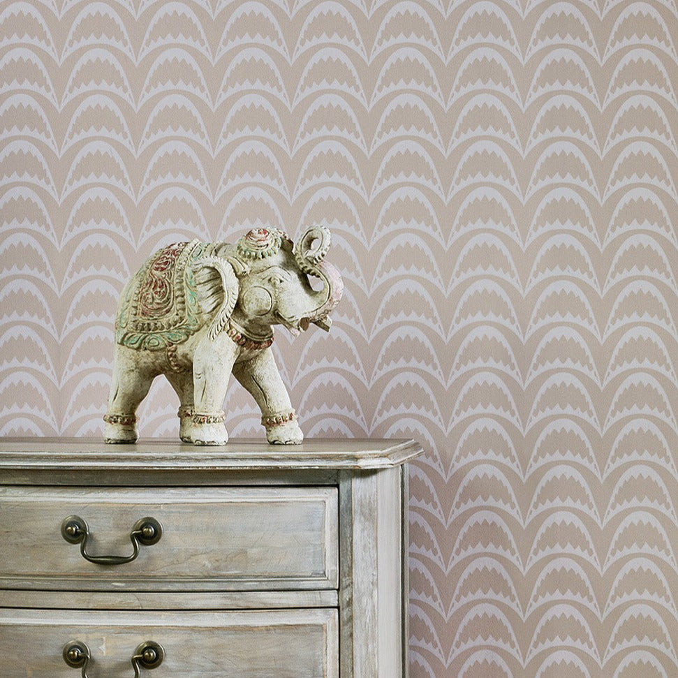 Arcade Wallpaper by Barneby Gates in Blush Pink