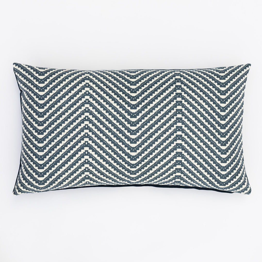 Ink Blue Chevron Cushion