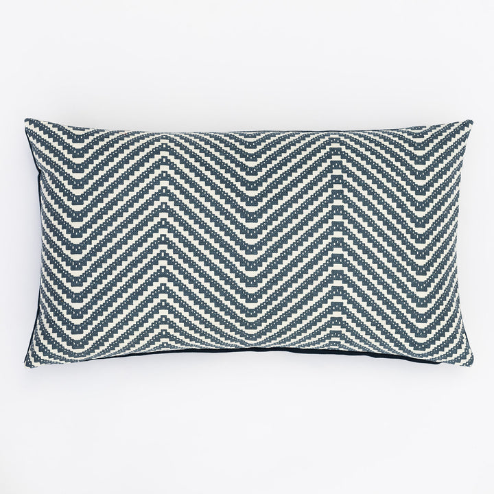 Ink Blue Chevron Cushion