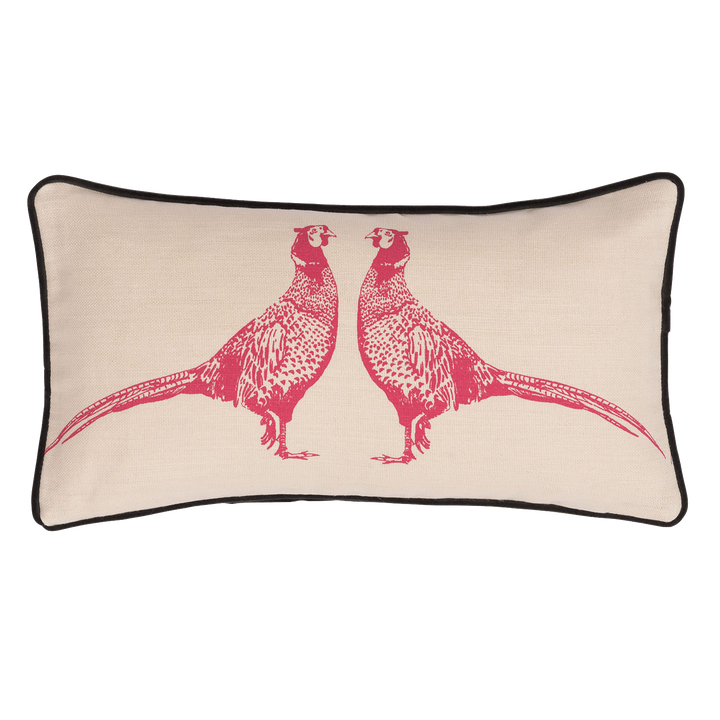 Pheasant Hot Pink Cushion