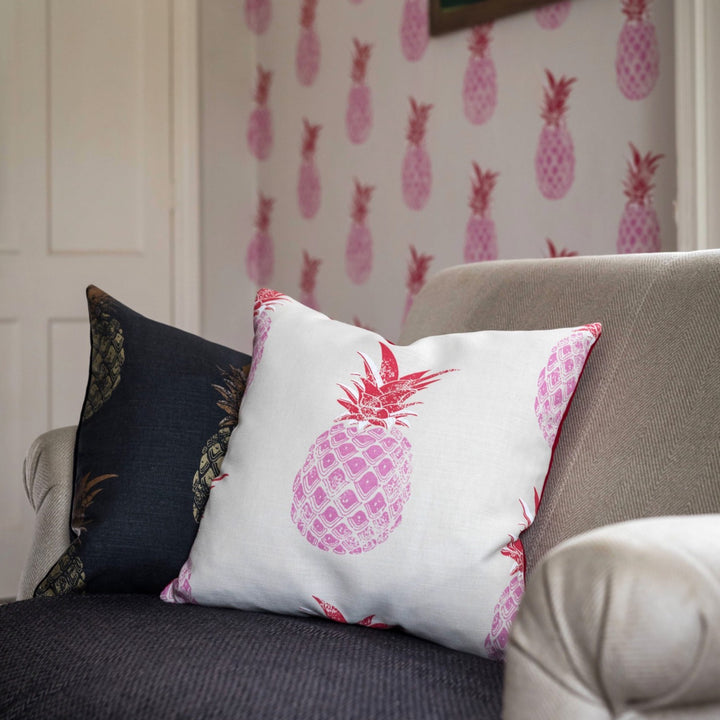 Pineapple Red & Cream Cushion