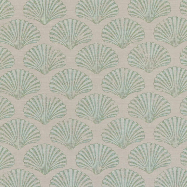 Green Scallop Shell Fabric by Barneby Gates
