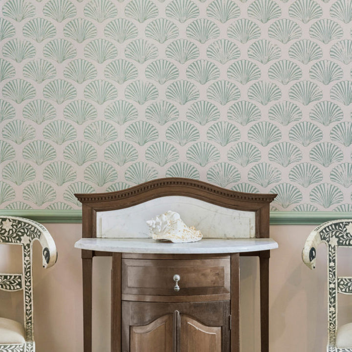 Green Scallop Shell Wallpaper