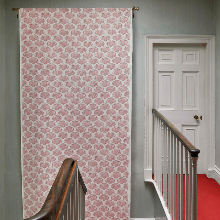 Red Scallop Shell Fabric by Barneby Gates