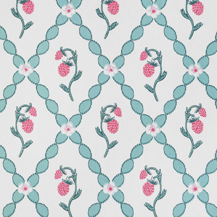 Wild Strawberry Trellis Wallpaper