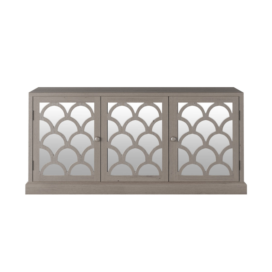 Bentley Aged Oak & Mirrored Sideboard