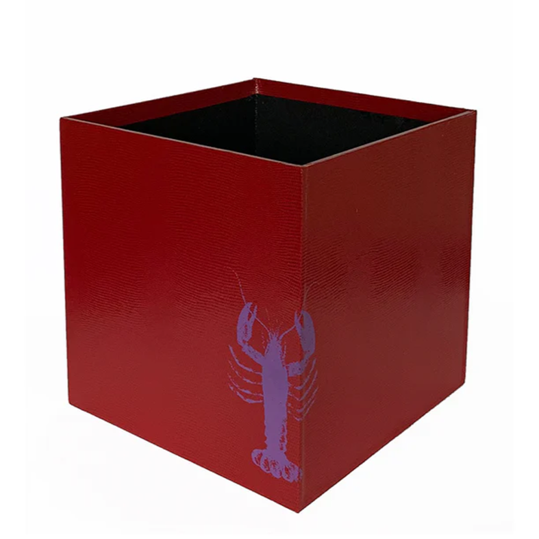 Lobster Wastepaper Bin - Burgundy