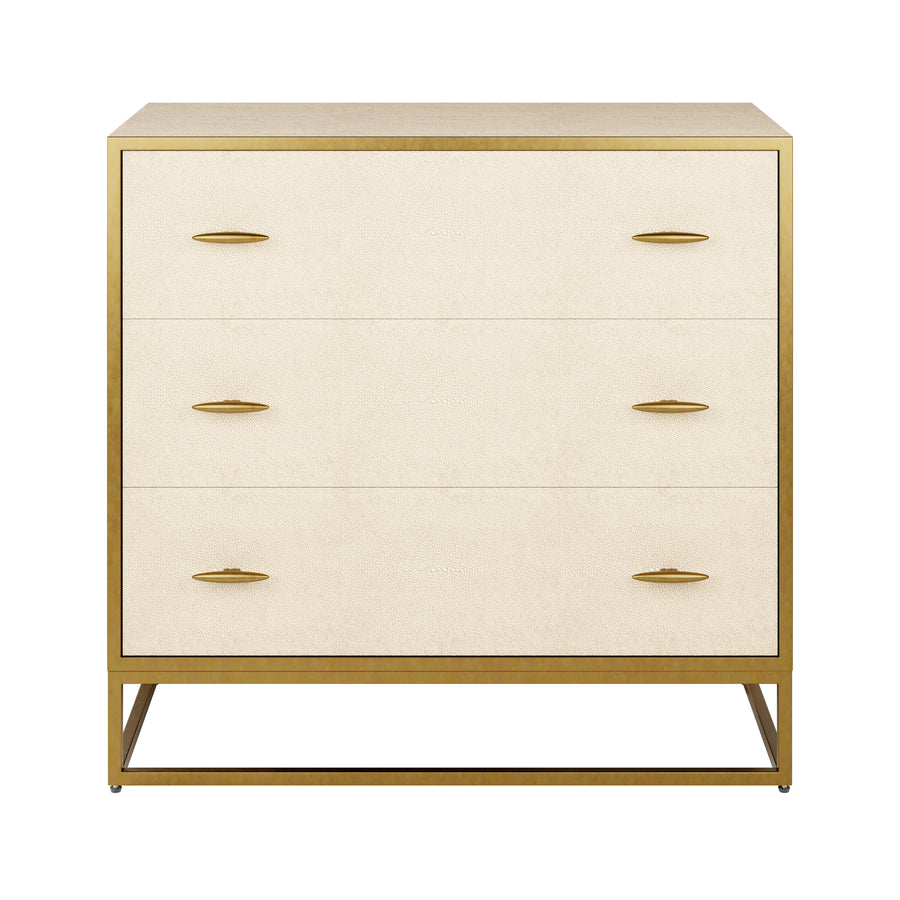 Hampton Chest Of Drawers - Cream Shagreen