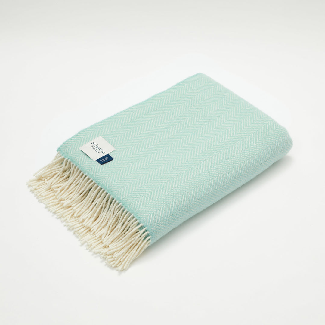 Mint Cashmere Merino Blanket