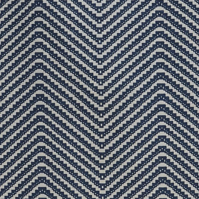 Barneby Gates Chevron Fabric in Ink Blue