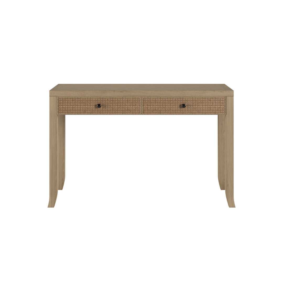 Witley Oak & Rattan Desk