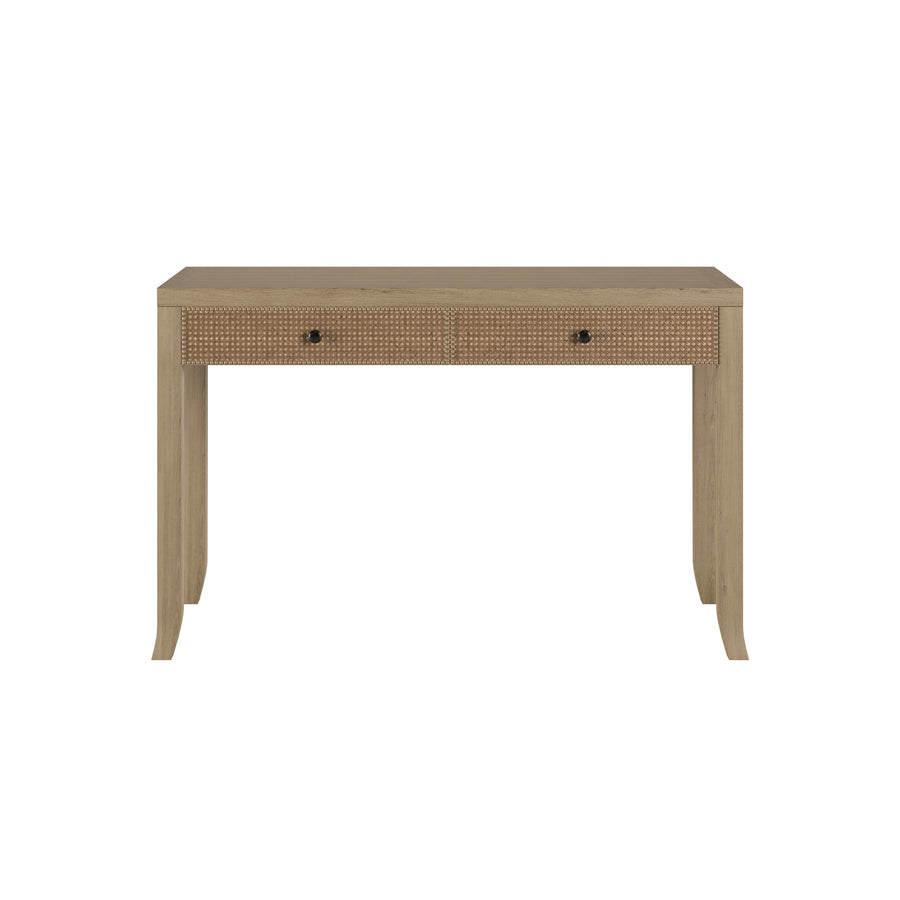 Witley Oak & Rattan Desk