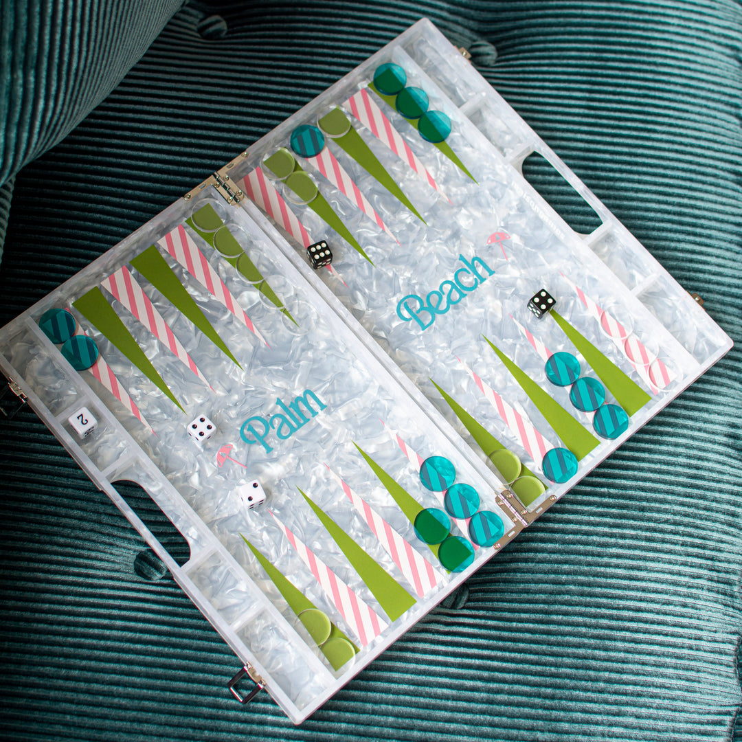 Palm Beach Acrylic Backgammon | Acrylic Board Games