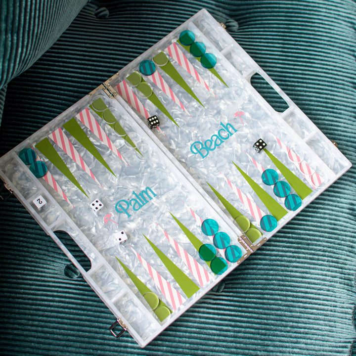 Palm Beach Acrylic Backgammon | Acrylic Board Games