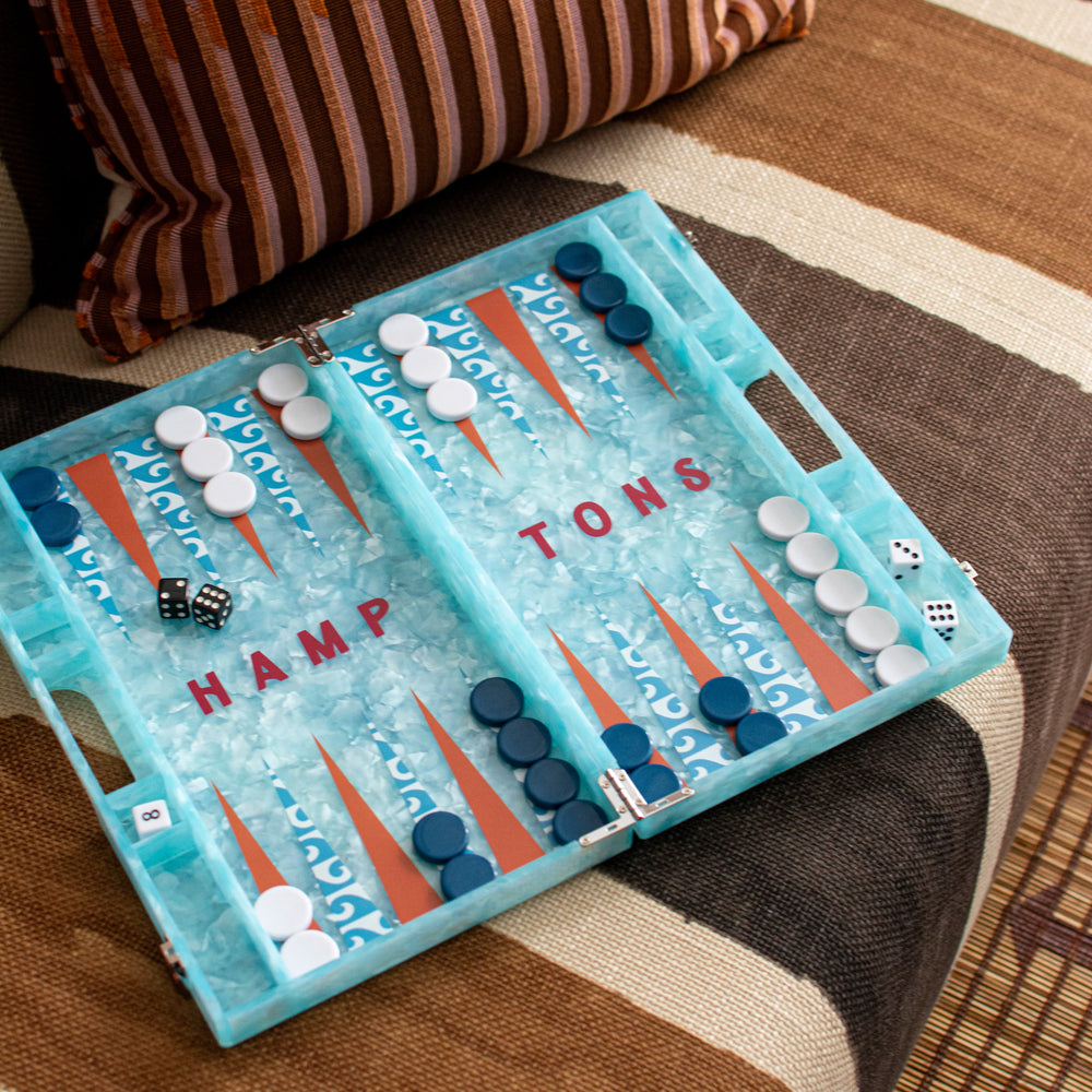 Hamptons Acrylic Backgammon | Acrylic Board Games