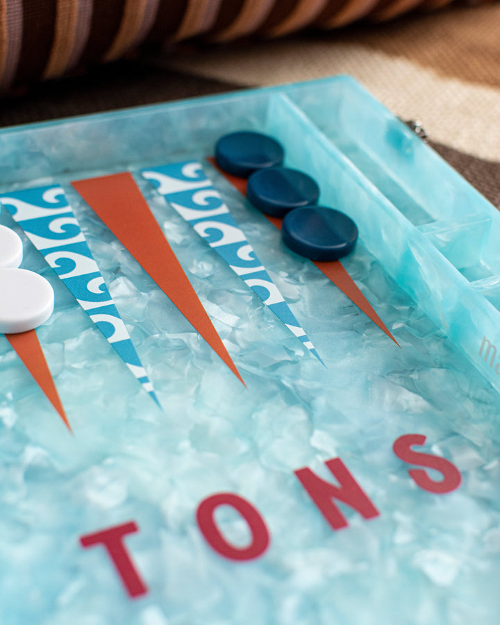 Hamptons Acrylic Backgammon | Acrylic Board Games