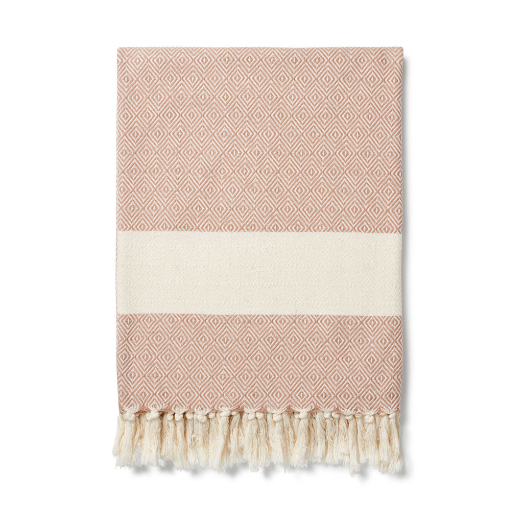 Damla Organic Cotton Throw | Putty