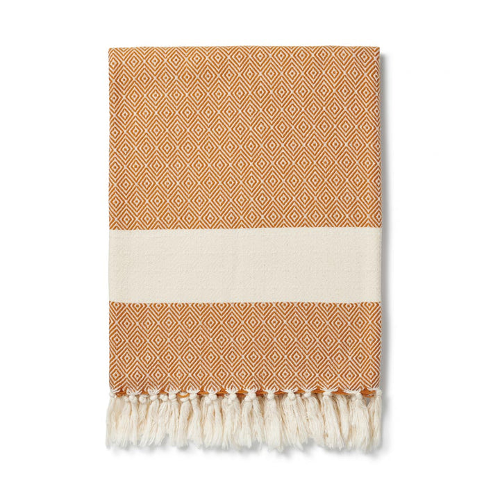 Damla Organic Cotton Throw | Tan