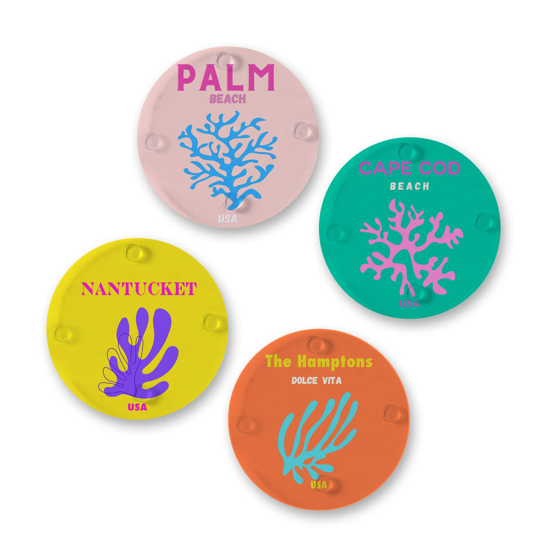 Dolce Beach Ceramic Coasters - Set of 4