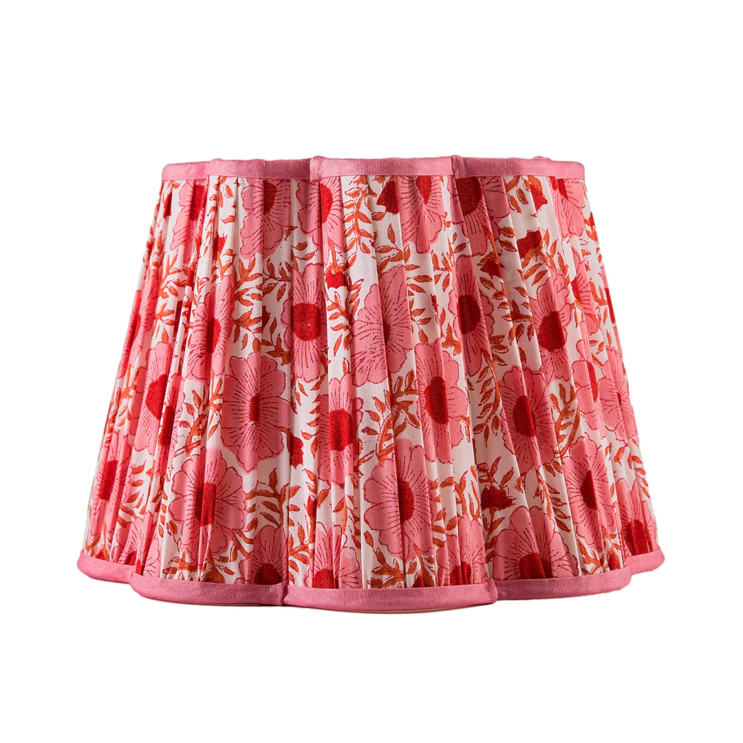Dusty Rose Fluted Cotton Lampshade
