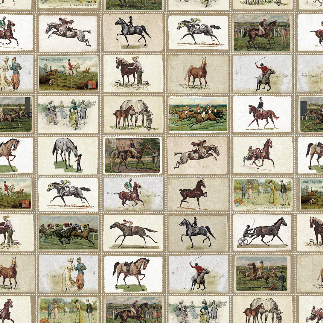 English Equestrian Stamps Wallpaper