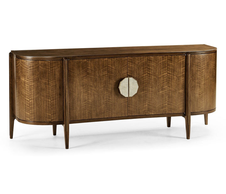 Garonne Walnut Curved Sideboard