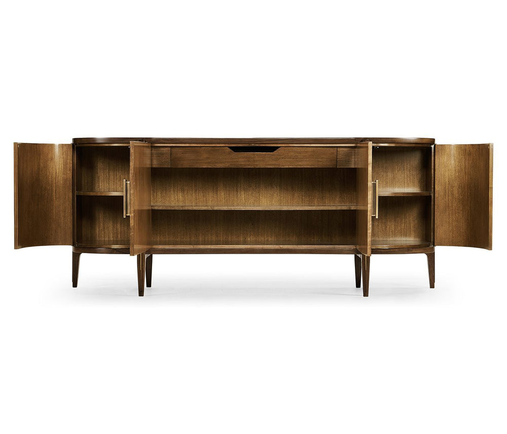 Garonne Walnut Curved Sideboard