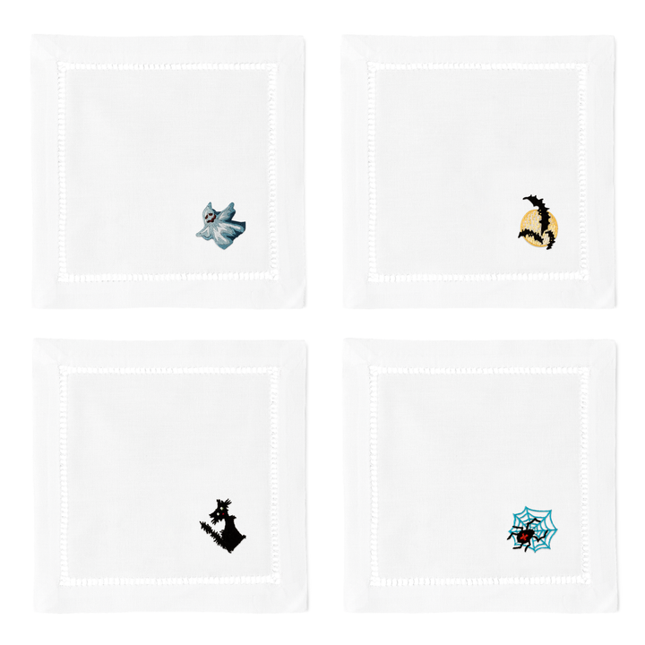 Halloween Embroidered Cocktail Napkins