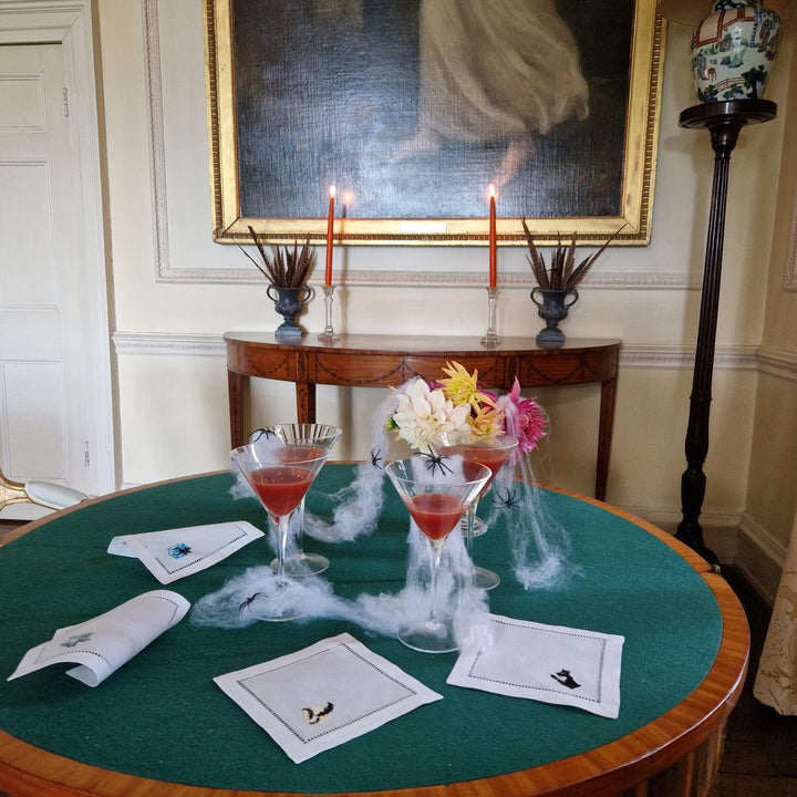 Halloween Embroidered Cocktail Napkins