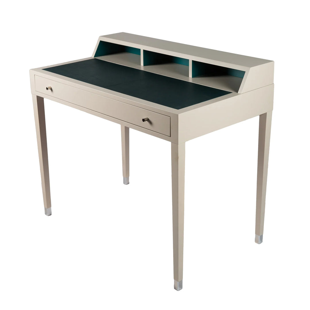 Kensington Desk - Teal & Fuchsia Leather