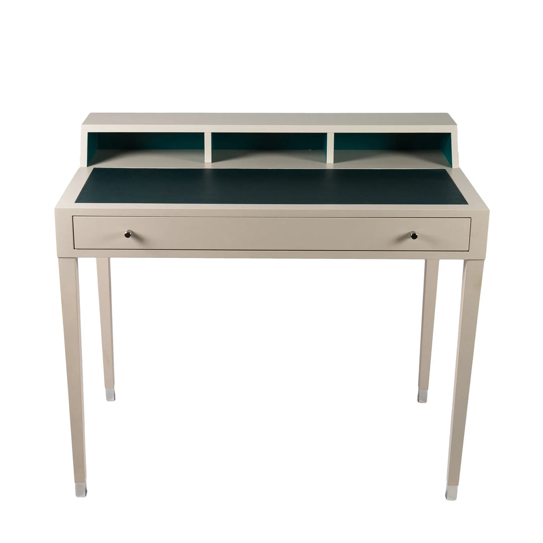 Kensington Desk - Teal & Fuchsia Leather